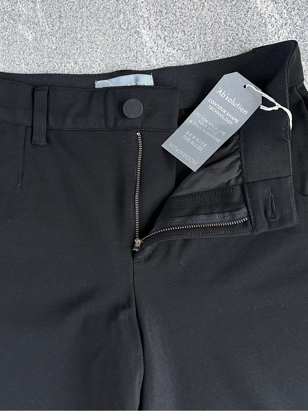 NWT Wit & Wisdom Absolution Whitney Skyrise Black Wide Leg Dress Pant Pockets 4P - Picture 10 of 16